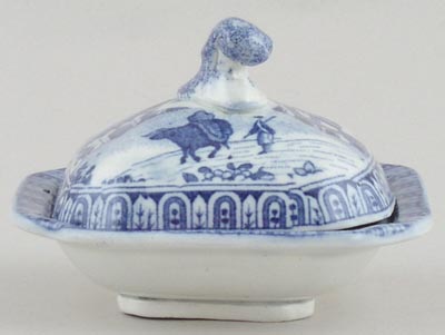 Toy Vegetable Dish with Cover c1825